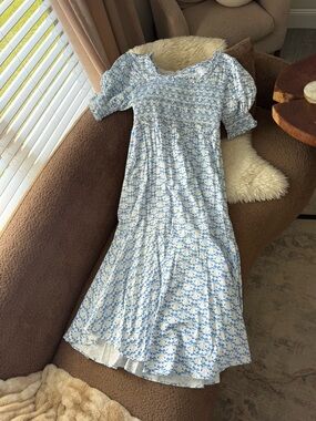Dondolo Smocked Bow Printed Dress